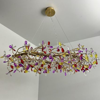 Lámpara de araña de cristal colgante 16xG9/40W/230V multicolor