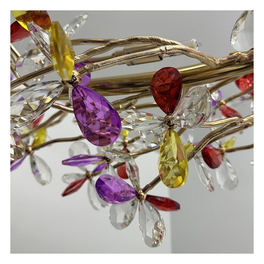 Lámpara de araña de cristal colgante 16xG9/40W/230V multicolor