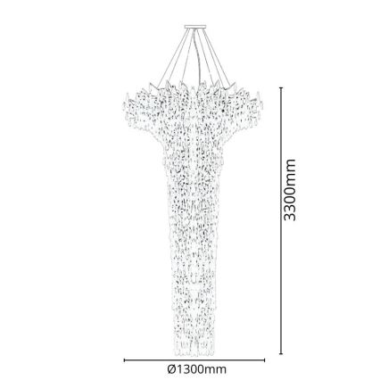 Lámpara de araña de cristal colgante 41xG9/40W/230V dorado