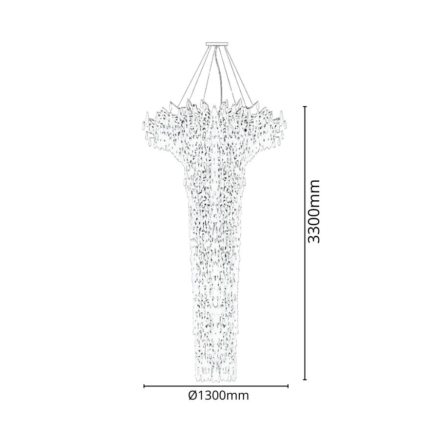 Lámpara de araña de cristal colgante 41xG9/40W/230V dorado