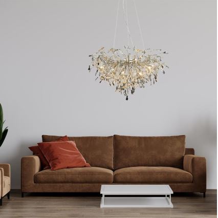 Araña de cristal 13xG9/40W/230V cromo brillante