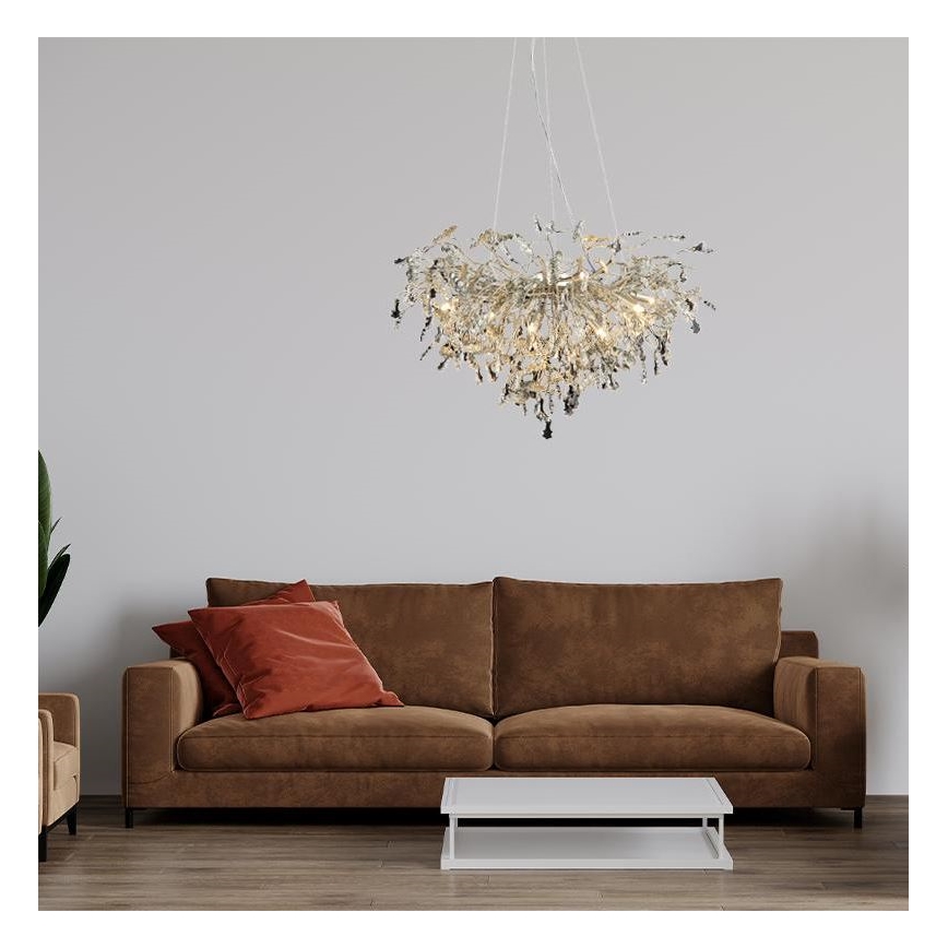 Araña de cristal 13xG9/40W/230V cromo brillante