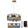 Lámpara de araña de cristal LED regulable con cable en cadena LED/80W/230V 3000-6500K + control remoto