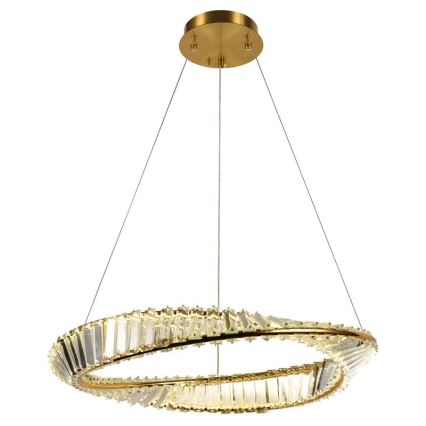 Lámpara de araña de cristal LED regulable con cable en cadena LED/40W/230V 3000-6500K + mando a distancia
