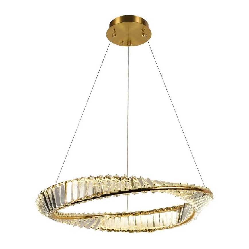 Lámpara de araña de cristal LED regulable con cable en cadena LED/40W/230V 3000-6500K + mando a distancia
