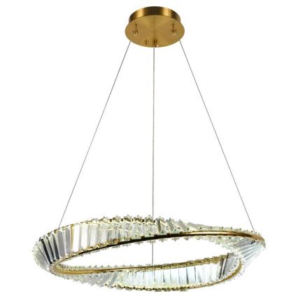 Lámpara de araña de cristal LED regulable con cable en cadena LED/40W/230V 3000-6500K + mando a distancia