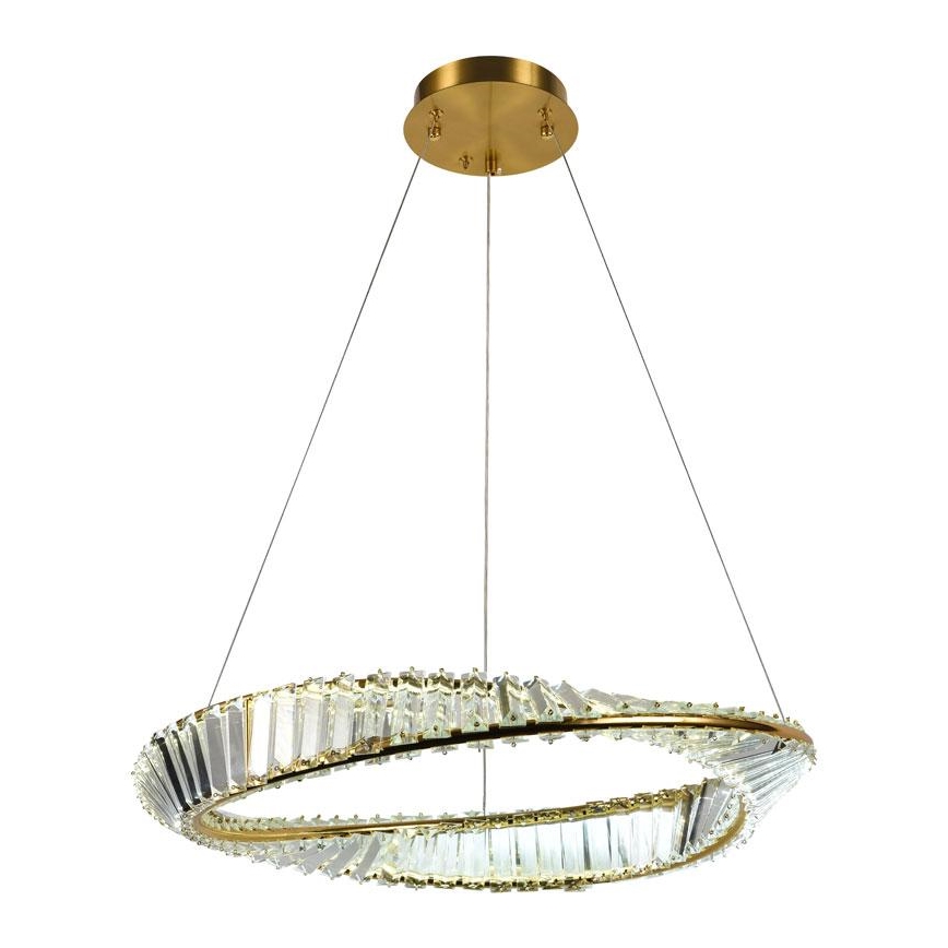 Lámpara de araña de cristal LED regulable con cable en cadena LED/40W/230V 3000-6500K + mando a distancia