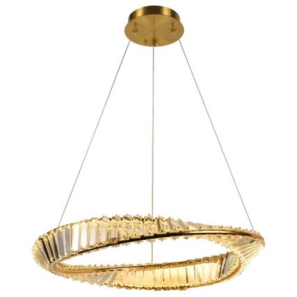 Lámpara de araña de cristal LED regulable con cable en cadena LED/40W/230V 3000-6500K + mando a distancia