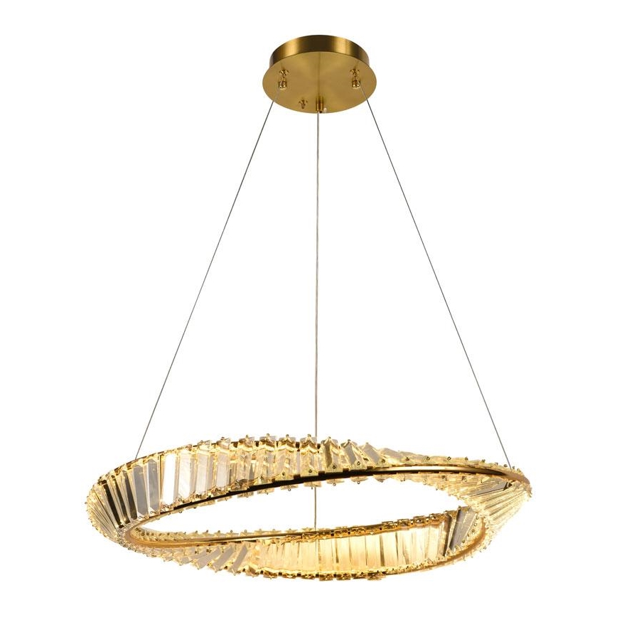 Lámpara de araña de cristal LED regulable con cable en cadena LED/40W/230V 3000-6500K + mando a distancia