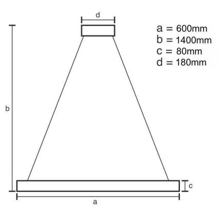 Lámpara de araña de cristal LED regulable con cable en cadena LED/40W/230V + control remoto