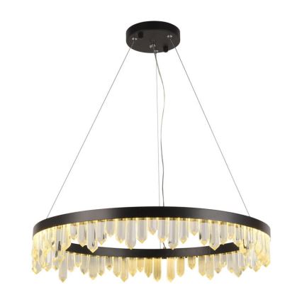 Lámpara de araña de cristal LED regulable con cable en cadena LED/40W/230V + mando a distancia
