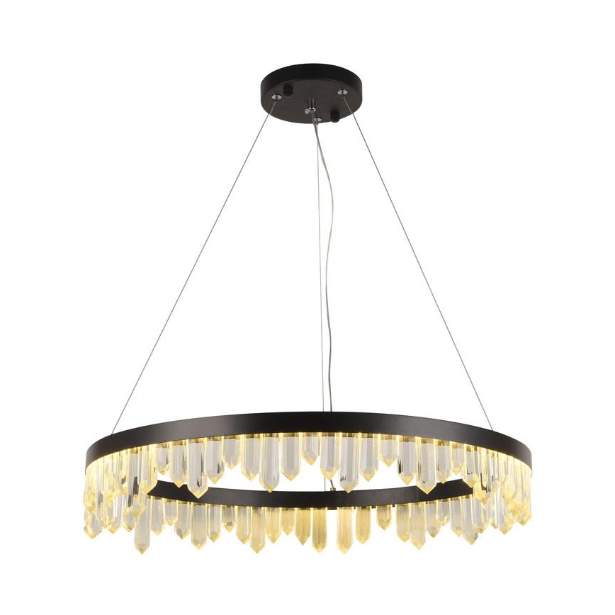 Lámpara de araña de cristal LED regulable con cable en cadena LED/40W/230V + mando a distancia