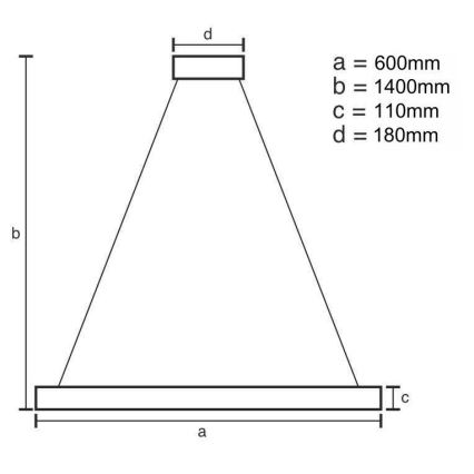 Lámpara de araña de cristal LED regulable con cable en cadena LED/40W/230V + mando a distancia