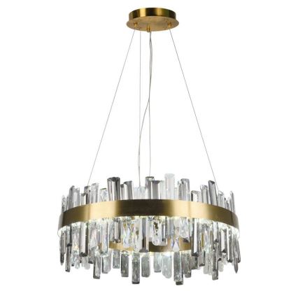 Lámpara de araña de cristal LED regulable con cable en cadena LED/80W/230V 3000-6500K + control remoto