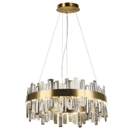 Lámpara de araña de cristal LED regulable con cable en cadena LED/80W/230V 3000-6500K + control remoto