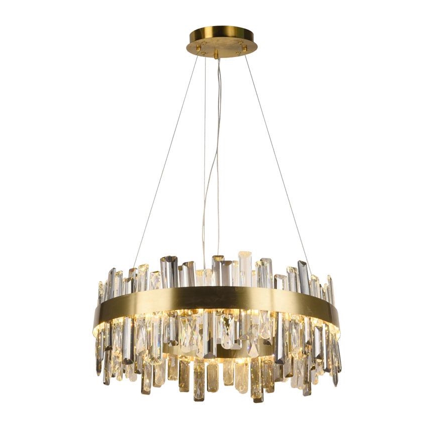 Lámpara de araña de cristal LED regulable con cable en cadena LED/80W/230V 3000-6500K + control remoto