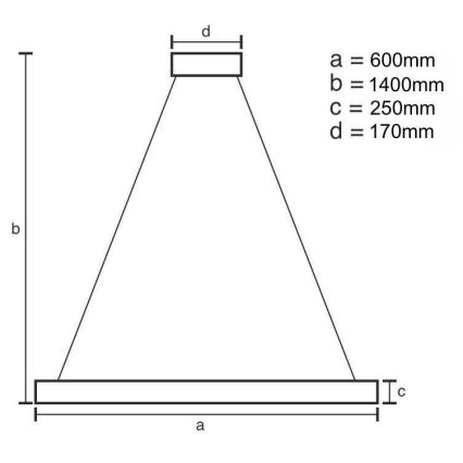 Lámpara de araña de cristal LED regulable con cable en cadena LED/80W/230V 3000-6500K + control remoto