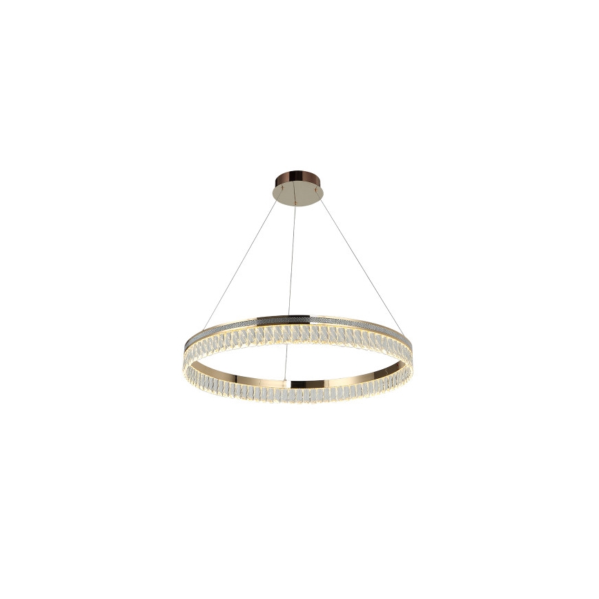 Lámpara colgante de cristal LED regulable en cable THALIA LED/55W/230V 3000-6000K, diámetro 80 cm + mando a distancia