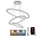 Lámpara de araña de cristal LED regulable en una cadena LED/210W/230V 3000-6500K plata + control remoto