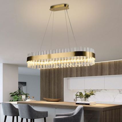 Lámpara de araña de cristal LED regulable en cadena LED/45W/230V 3000-6500K + control remoto