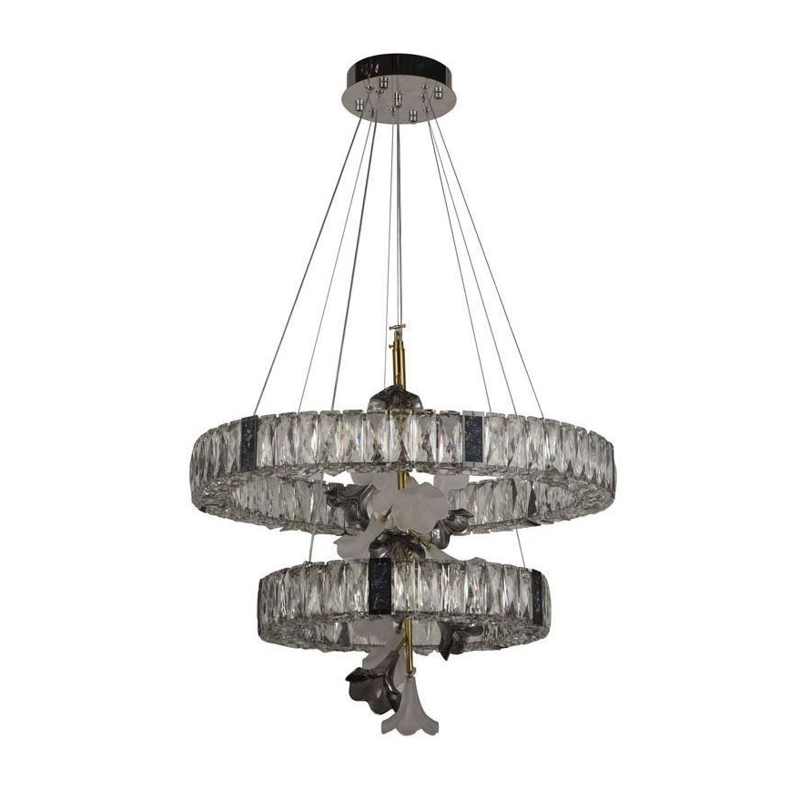 Lámpara de araña de cristal LED regulable en cadena LED/70W/230V + control remoto