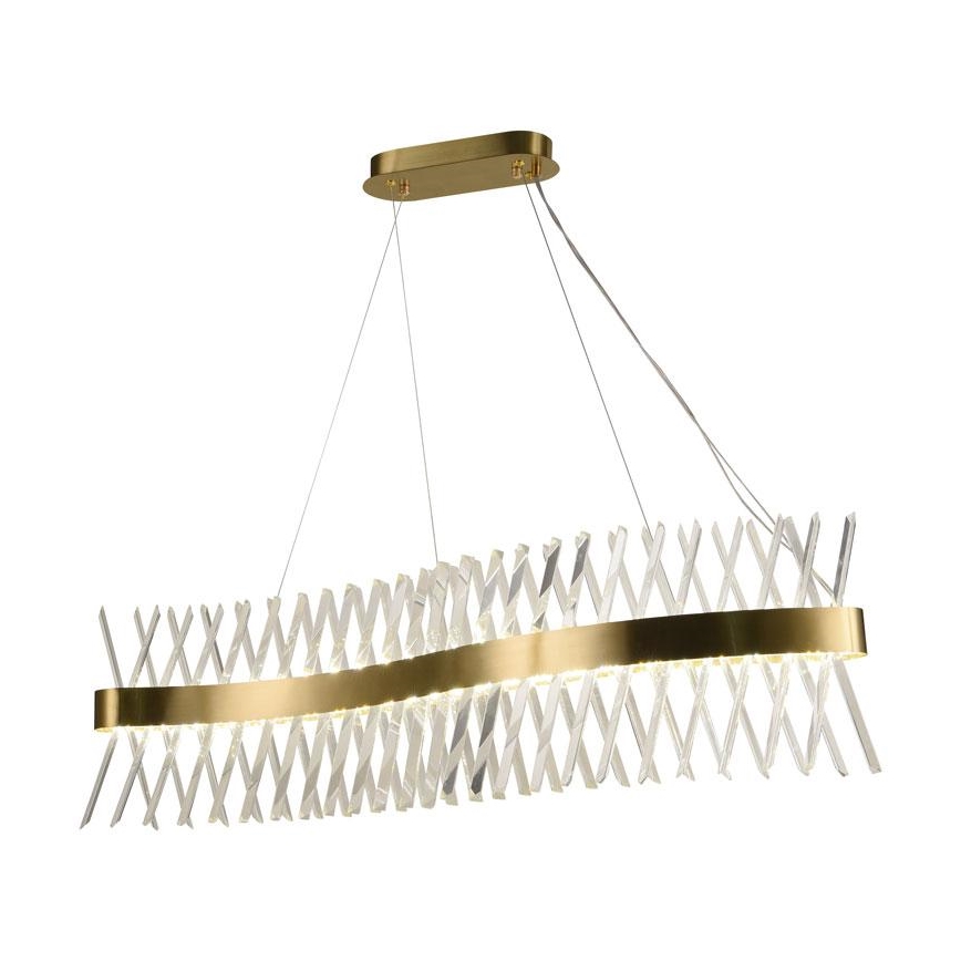 Lámpara de araña de cristal LED regulable en cadena LED/95W/230V 3000-6500K + mando a distancia