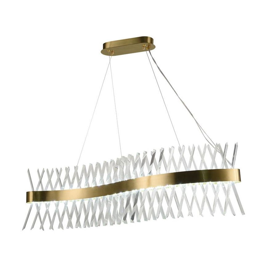 Lámpara de araña de cristal LED regulable en cadena LED/95W/230V 3000-6500K + mando a distancia