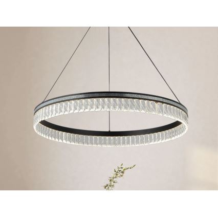 Lámpara colgante de cristal regulable LED THALIA LED/55W/230V 3000–6000K Ø 80 cm + mando a distancia