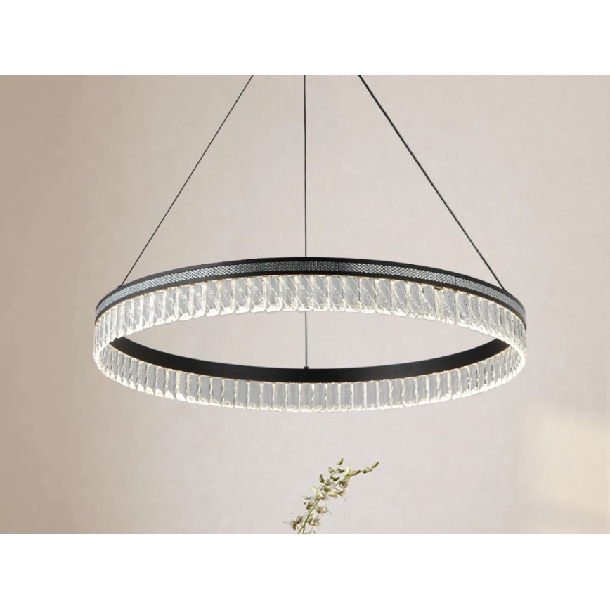 Lámpara colgante de cristal regulable LED THALIA LED/55W/230V 3000–6000K Ø 80 cm + mando a distancia