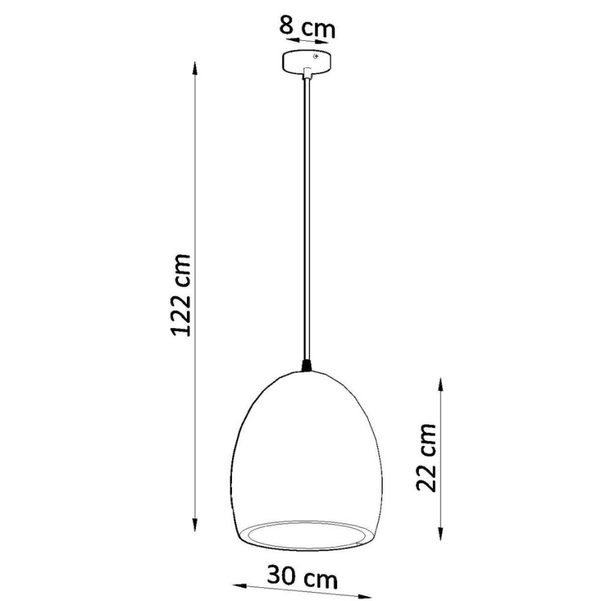 Lámpara de araña de cuerda FLAWIUSZ 1xE27/60W/230V