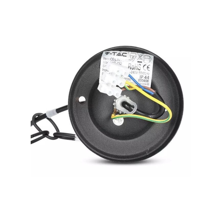 Lámpara de araña de exterior con cadena 1xE27/40W/230V IP44 negro