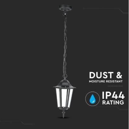 Lámpara de araña de exterior con cadena 1xE27/40W/230V IP44 negro
