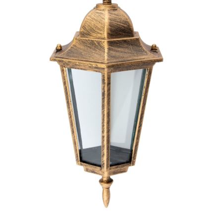Lámpara de araña de exterior con cadena 1xE27/60W/230V dorado IP44