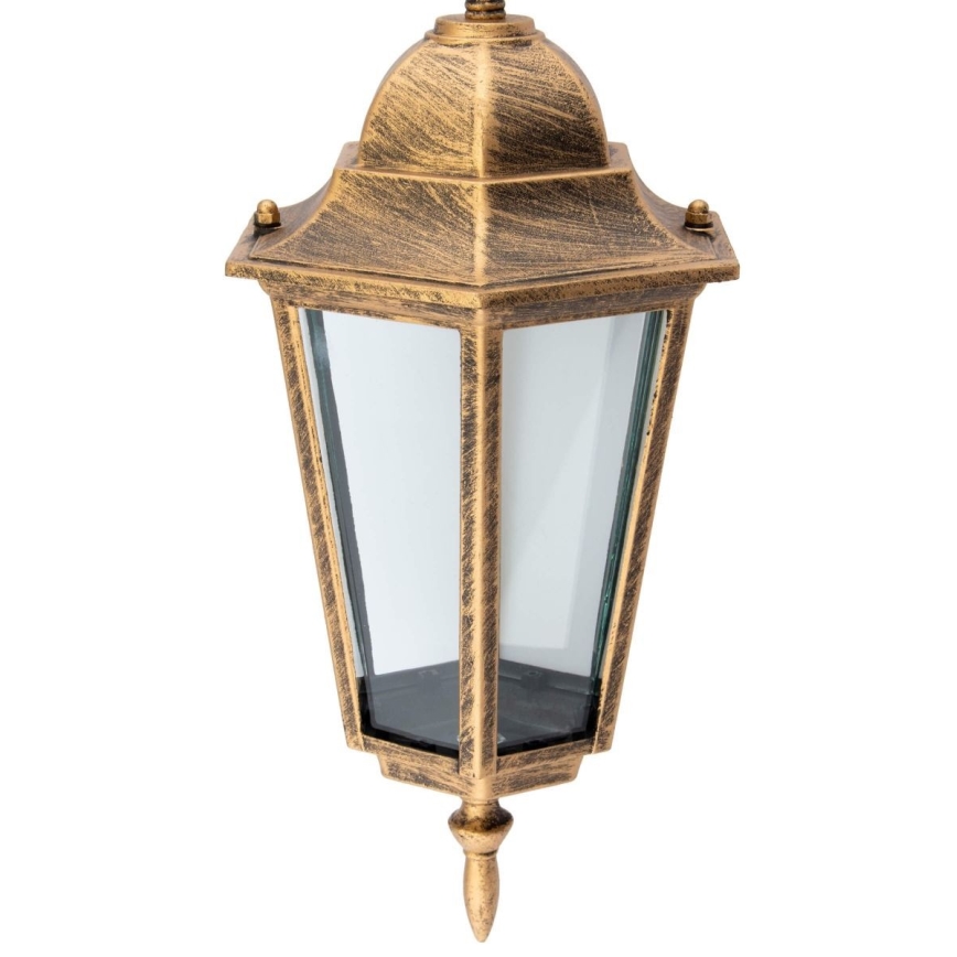 Lámpara de araña de exterior con cadena 1xE27/60W/230V dorado IP44