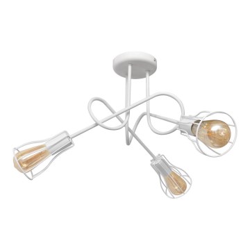 Lámpara de araña de luces de superficie OXFORD 3xE27/15W/230V blanco