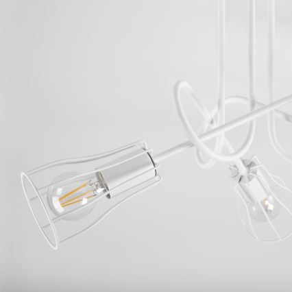 Lámpara de araña de luces de superficie OXFORD 3xE27/15W/230V blanco