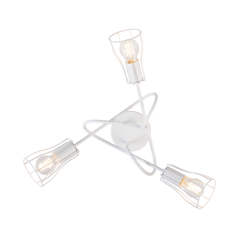 Lámpara de araña de luces de superficie OXFORD 3xE27/15W/230V blanco