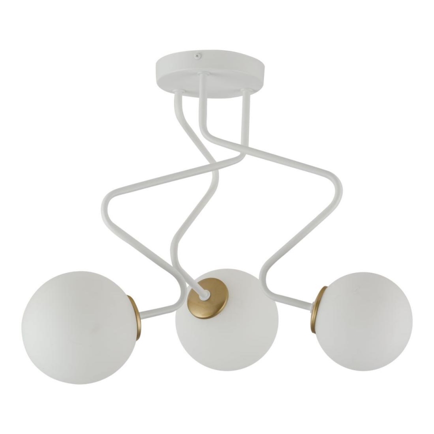 Lámpara de araña de poste ZIGZAG 3xG9/12W/230V blanco