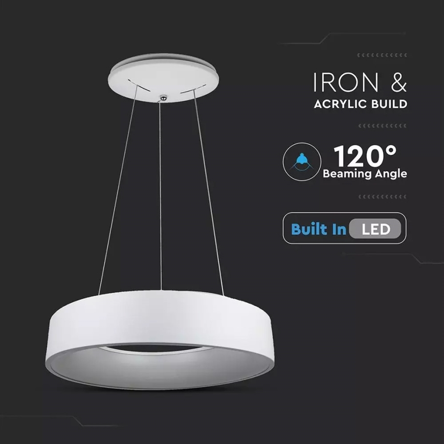Lámpara de araña de suspensión con cable LED regulable 1xLED/30W/230V