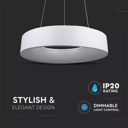 Lámpara de araña de suspensión con cable LED regulable 1xLED/30W/230V