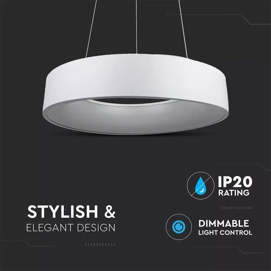 Lámpara de araña de suspensión con cable LED regulable 1xLED/30W/230V