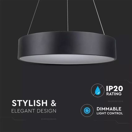 Lámpara de araña de suspensión con cable LED regulable 1xLED/30W/230V