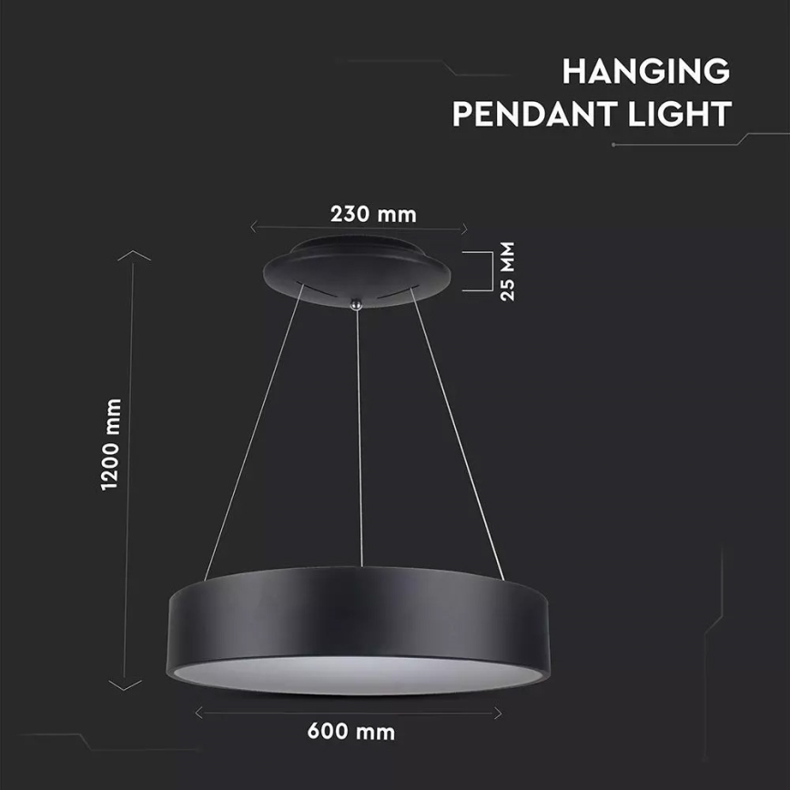 Lámpara de araña de suspensión con cable LED regulable 1xLED/30W/230V