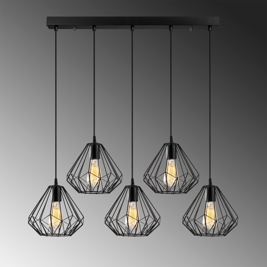 Lámpara de araña DIAMOND 5xE27/100W/230V