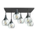 Lámpara de araña empotrada SOMA 6xE27/60W/230V negro/transparente