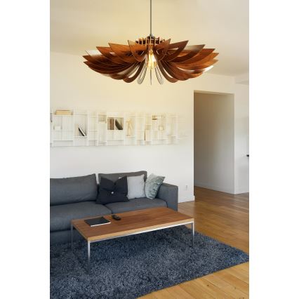 Lámpara de araña en cadena 1xE27/60W/230V black d. 52 cm