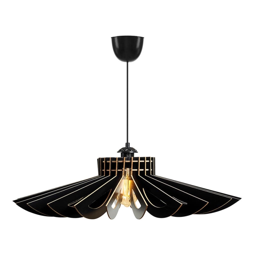 Lámpara de araña en cadena 1xE27/60W/230V black d. 52 cm