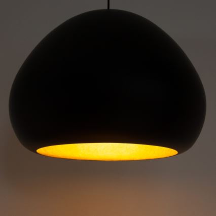 Lámpara de araña en cadena LAVA 1xE27/15W/230V negro/dorado