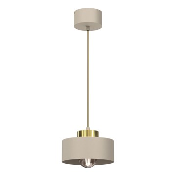 Lámpara de araña en cadena MARTI 1xE27/15W/230V beige/dorado