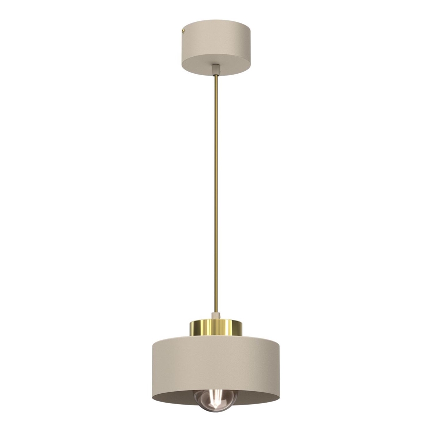 Lámpara de araña en cadena MARTI 1xE27/15W/230V beige/dorado